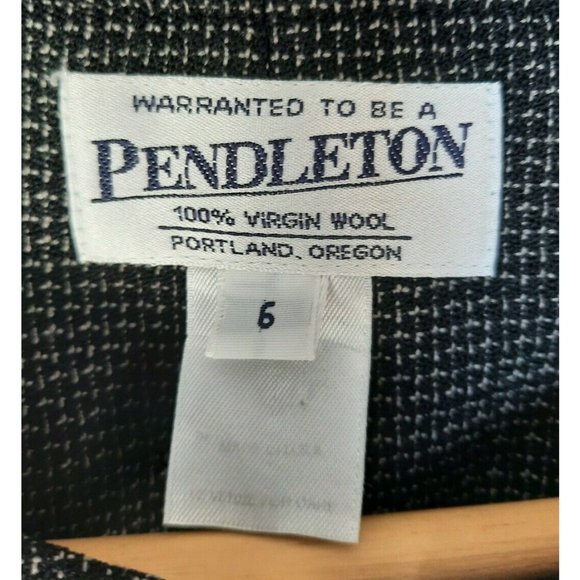 Pendleton womens black check zip wool jacket - Picture 9 of 11